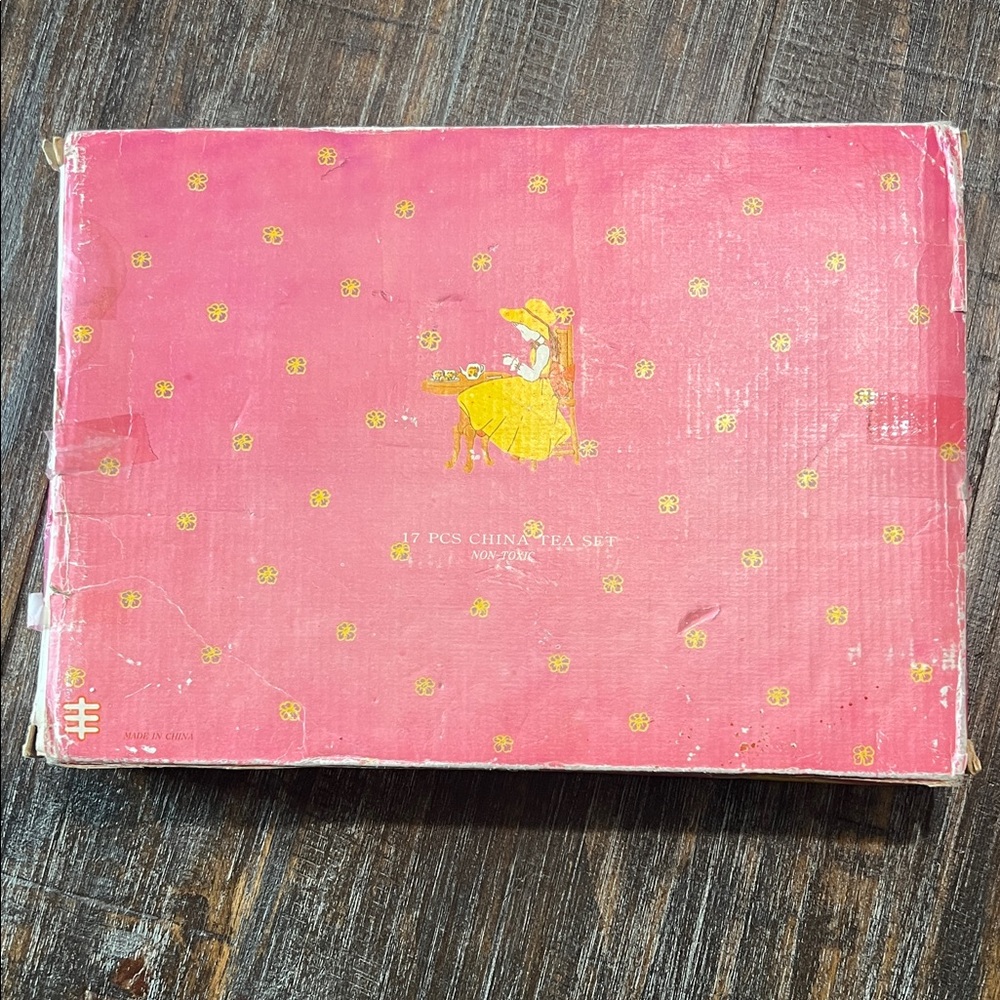 Vintage Pink Tea Set Box